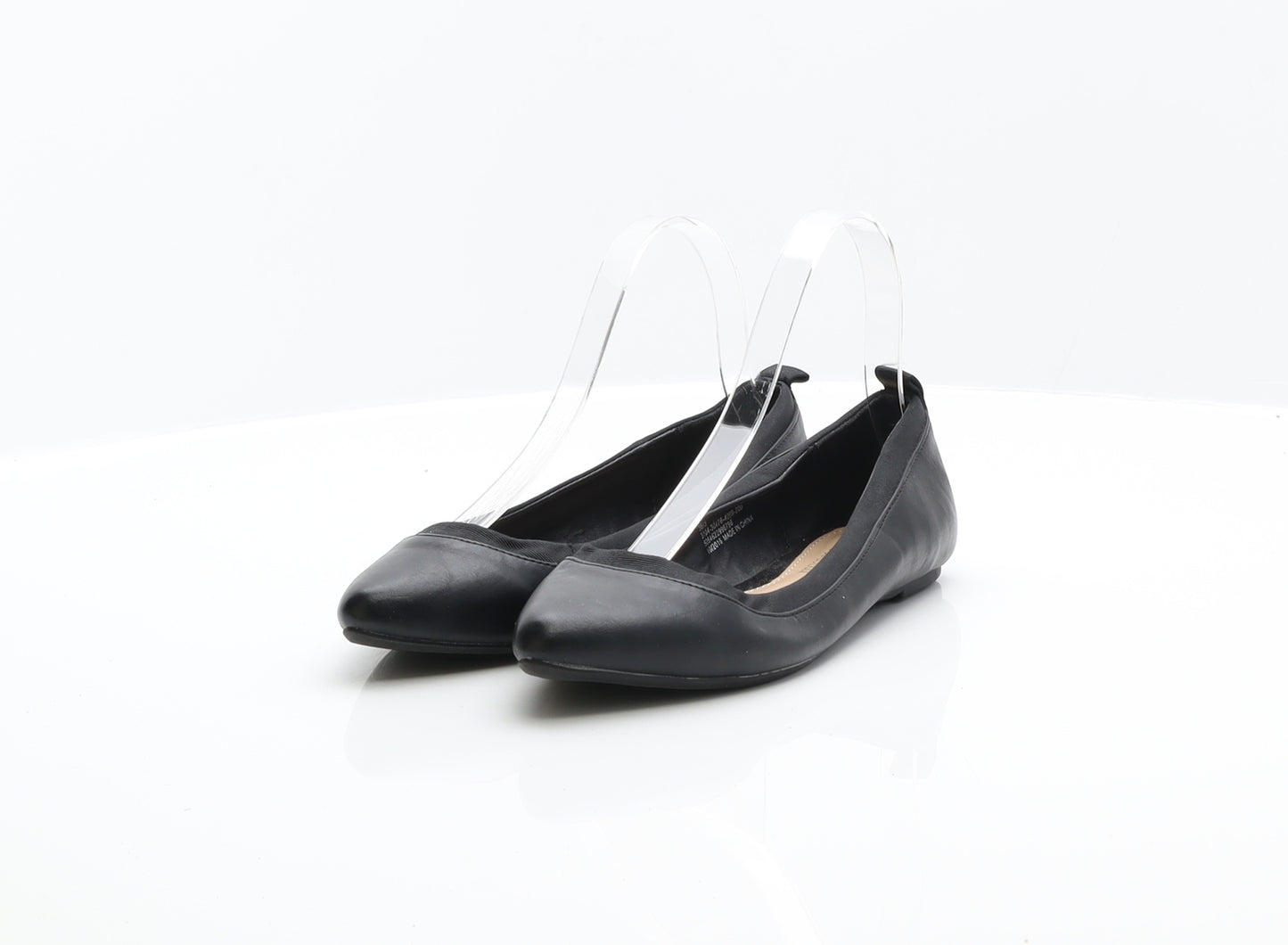 George Womens Black Leather Ballet Flat UK 3 36