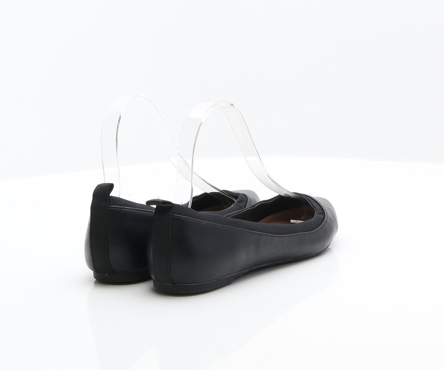 George Womens Black Leather Ballet Flat UK 3 36