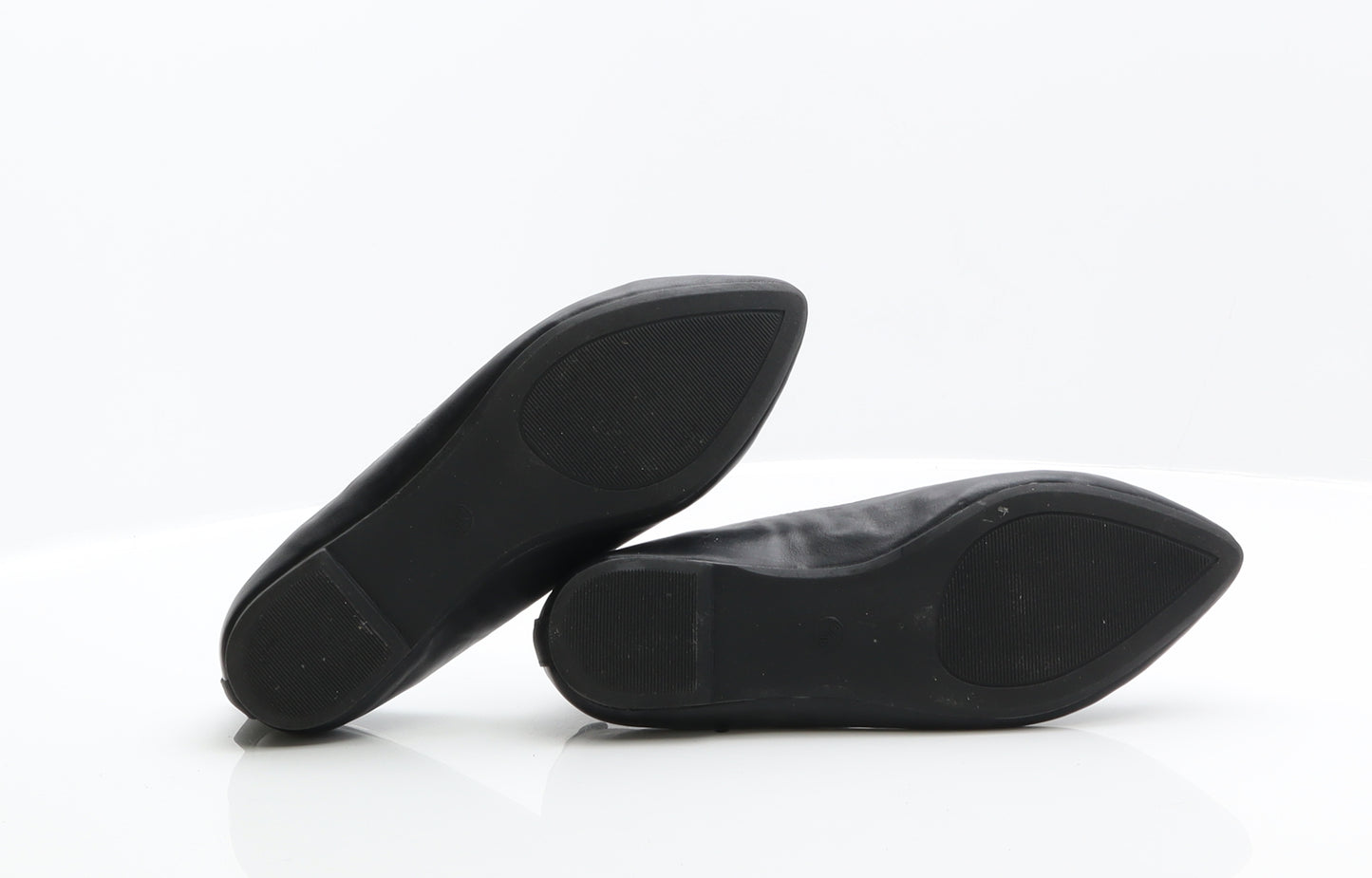 George Womens Black Leather Ballet Flat UK 3 36