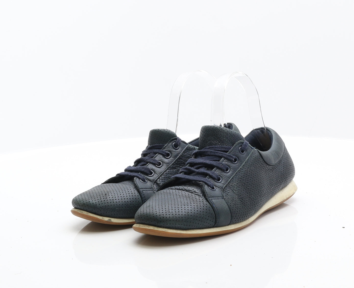 Hush Puppies Womens Blue Leather Trainer UK 7.5
