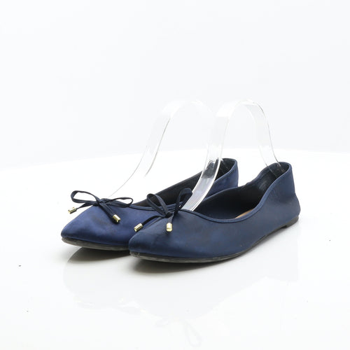 George Womens Blue Synthetic Ballet Flat UK 6