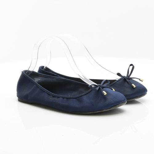 George Womens Blue Synthetic Ballet Flat UK 6