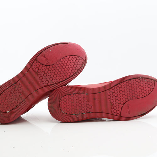 Bershka Mens Red Fabric Trainer UK 8 42
