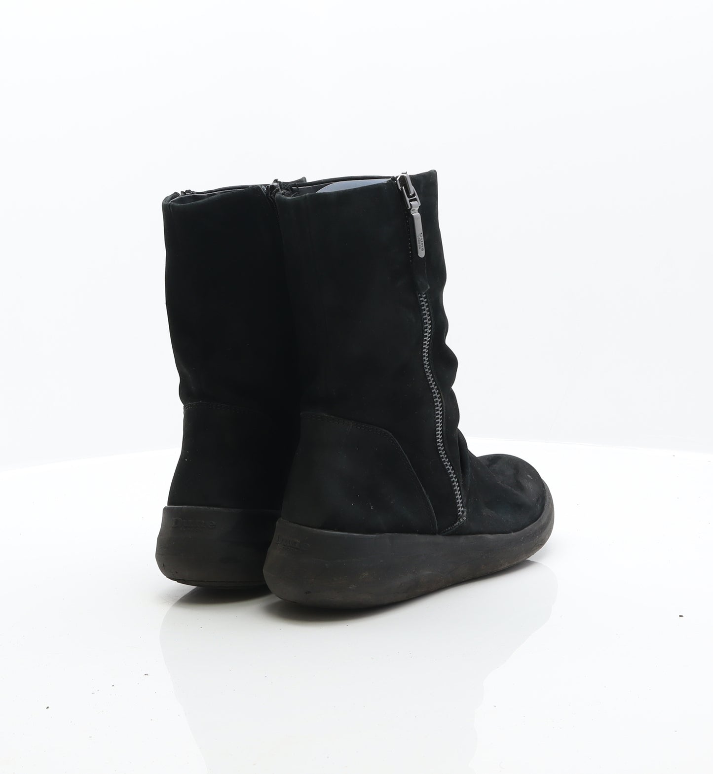 Dune Womens Black Leather Biker Boot UK 5 38