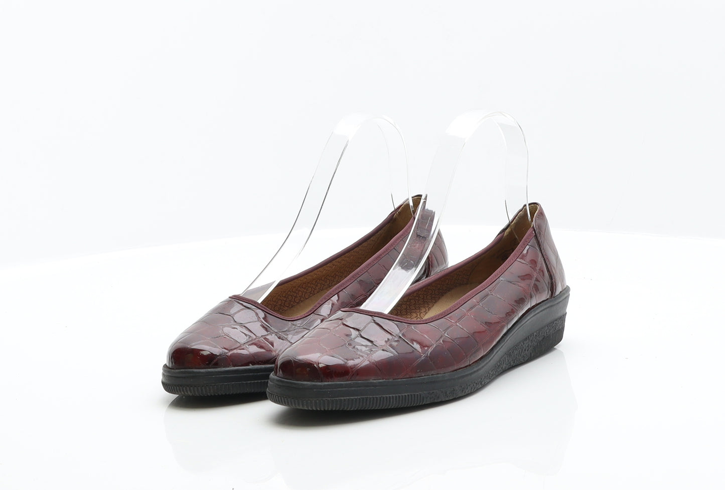 Gabor Womens Red Leather Court Heel UK 5