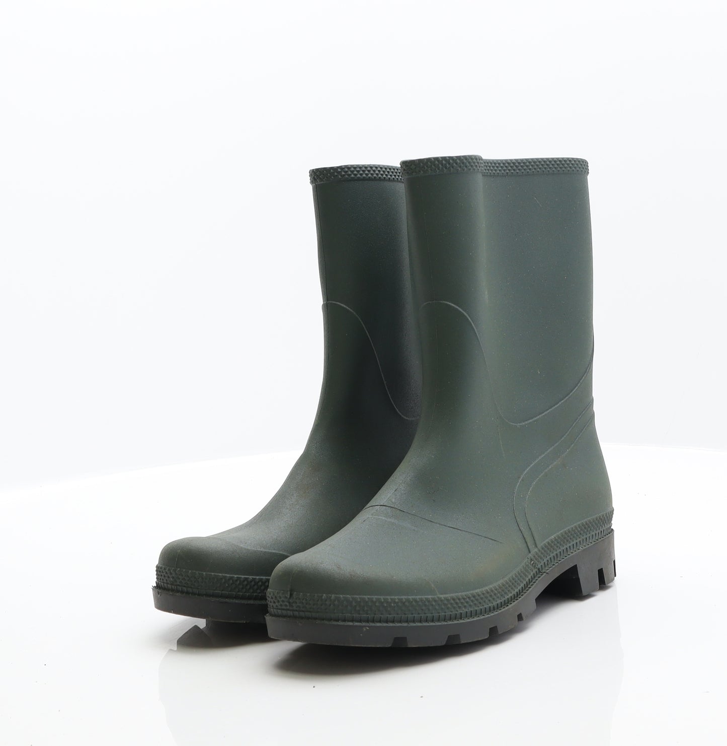 Preworn Womens Green Rubber Wellies Boot UK 5 38