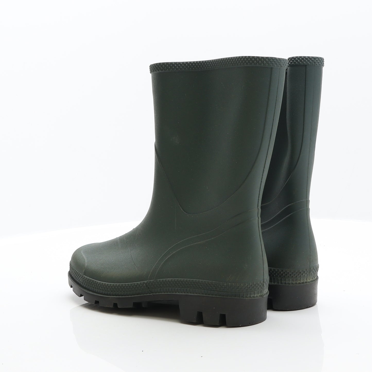 Preworn Womens Green Rubber Wellies Boot UK 5 38