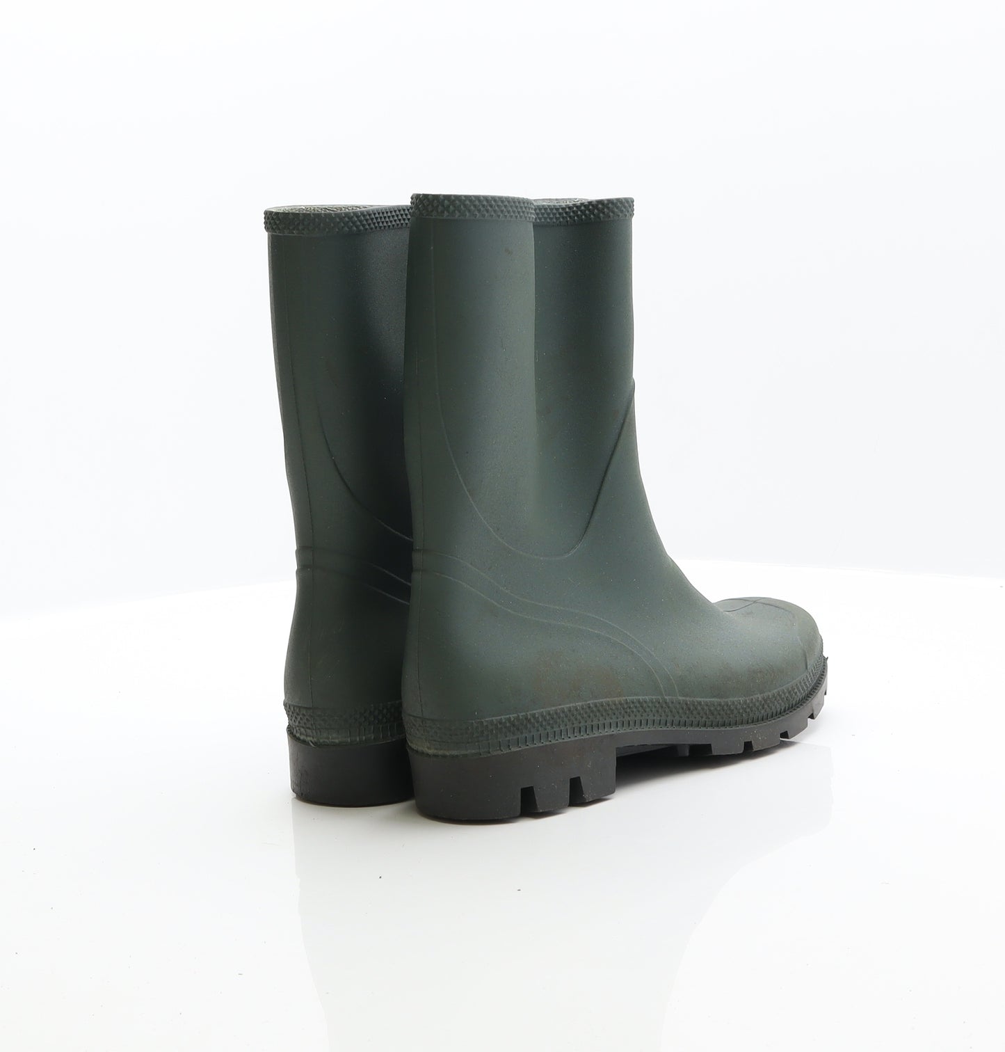 Preworn Womens Green Rubber Wellies Boot UK 5 38