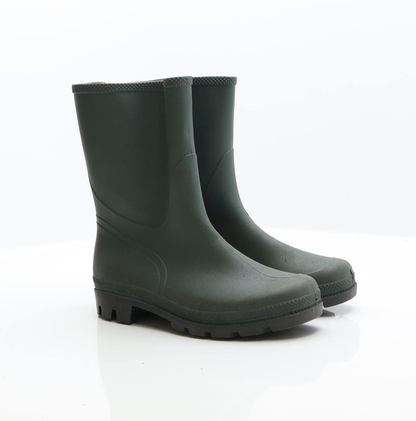 Preworn Womens Green Rubber Wellies Boot UK 5 38