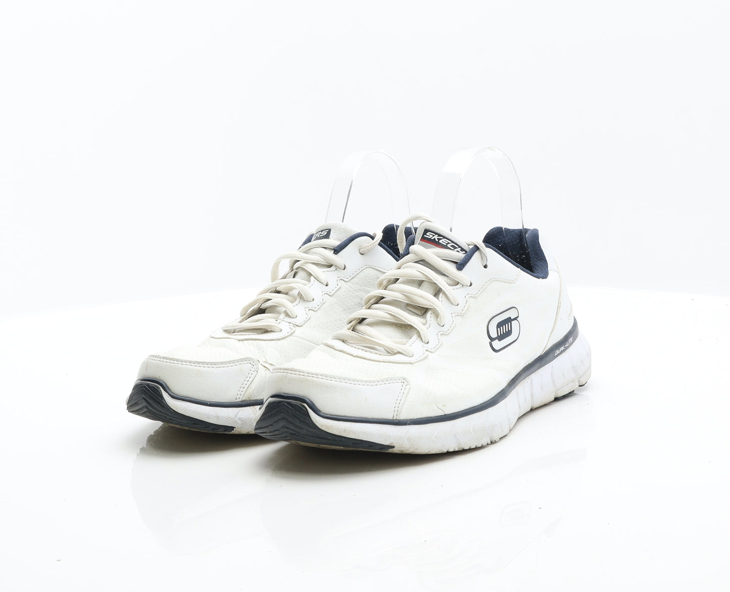 Sketchers Mens White Leather Trainer UK 8.5