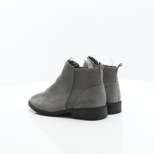 Primark Womens Grey Suede Chelsea Boot UK 4 37