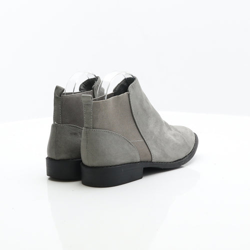 Primark Womens Grey Suede Chelsea Boot UK 4 37