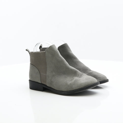 Primark Womens Grey Suede Chelsea Boot UK 4 37