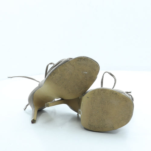 Primark Womens Grey Suede Mule Heel UK 4 37 US 6