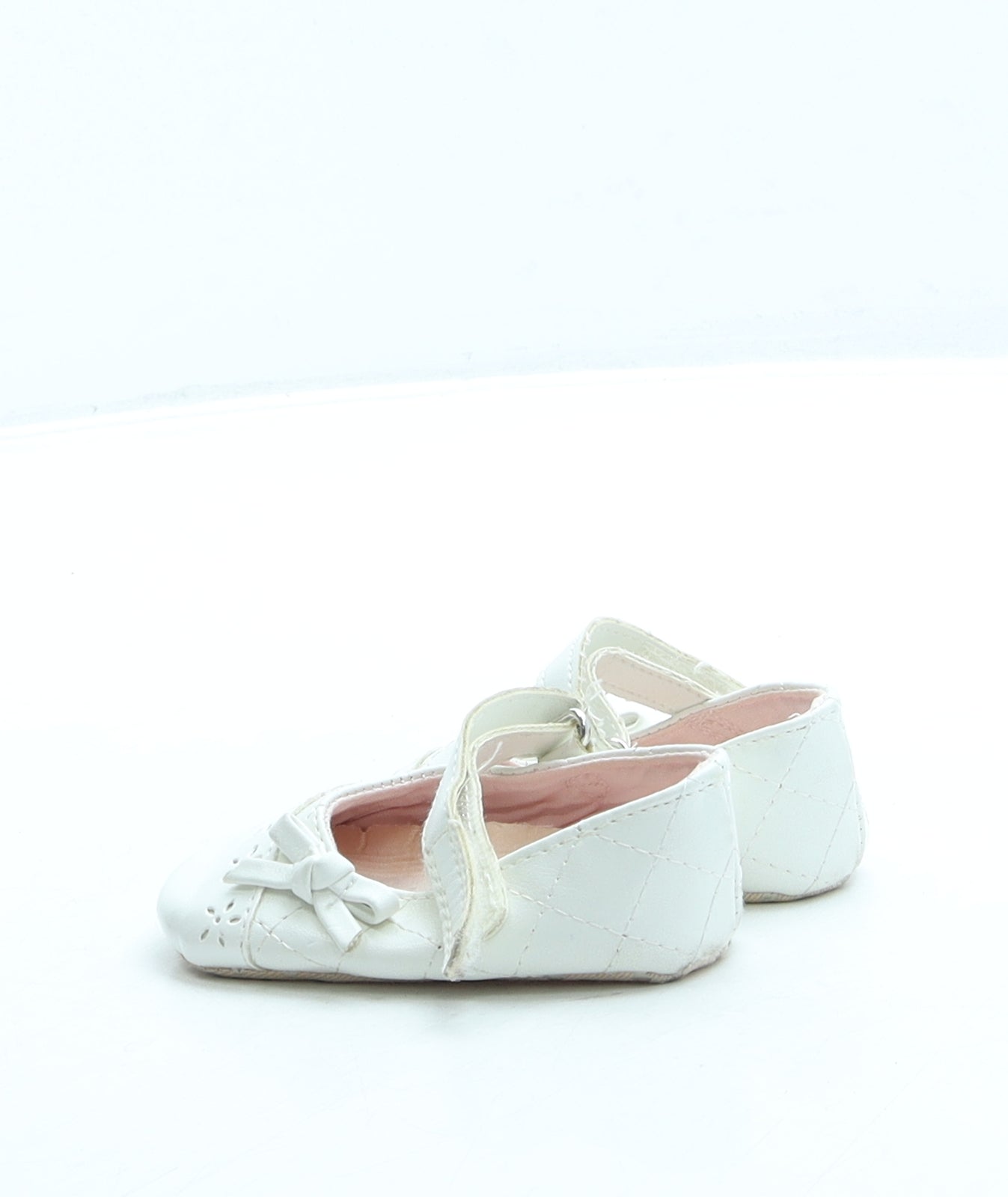 Mini Club Girls White Leather Ballet Flat UK 0-6 Months