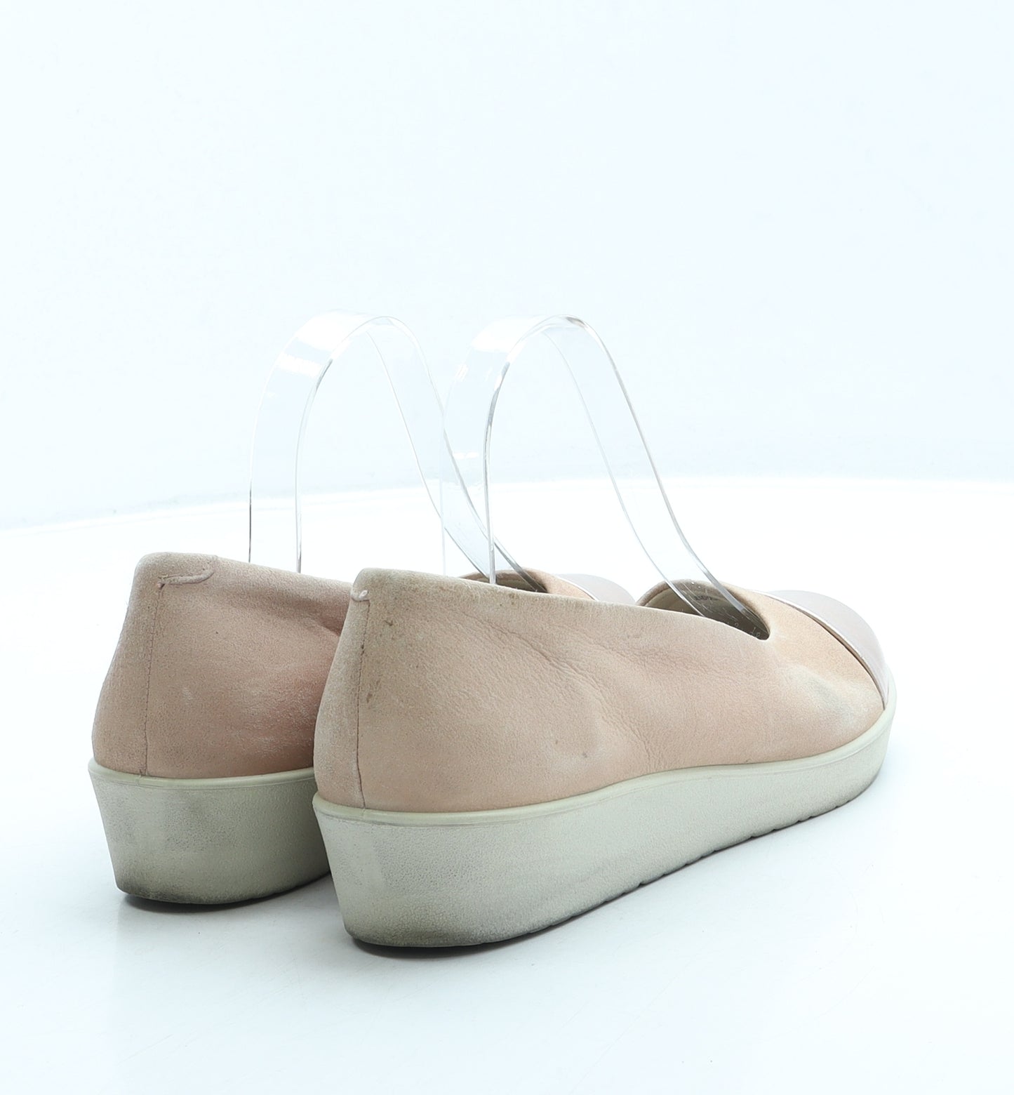 Hotter Womens Pink Leather Slip On Flat UK 5