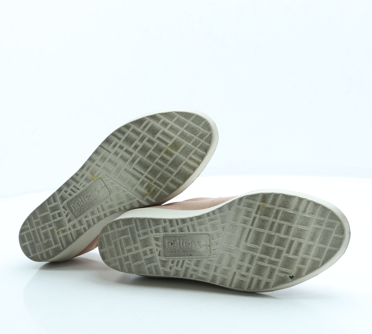 Hotter Womens Pink Leather Slip On Flat UK 5