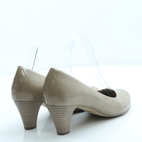 Gabor Womens Beige Leather Court Heel UK 6