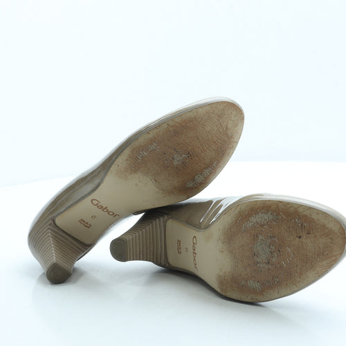 Gabor Womens Beige Leather Court Heel UK 6