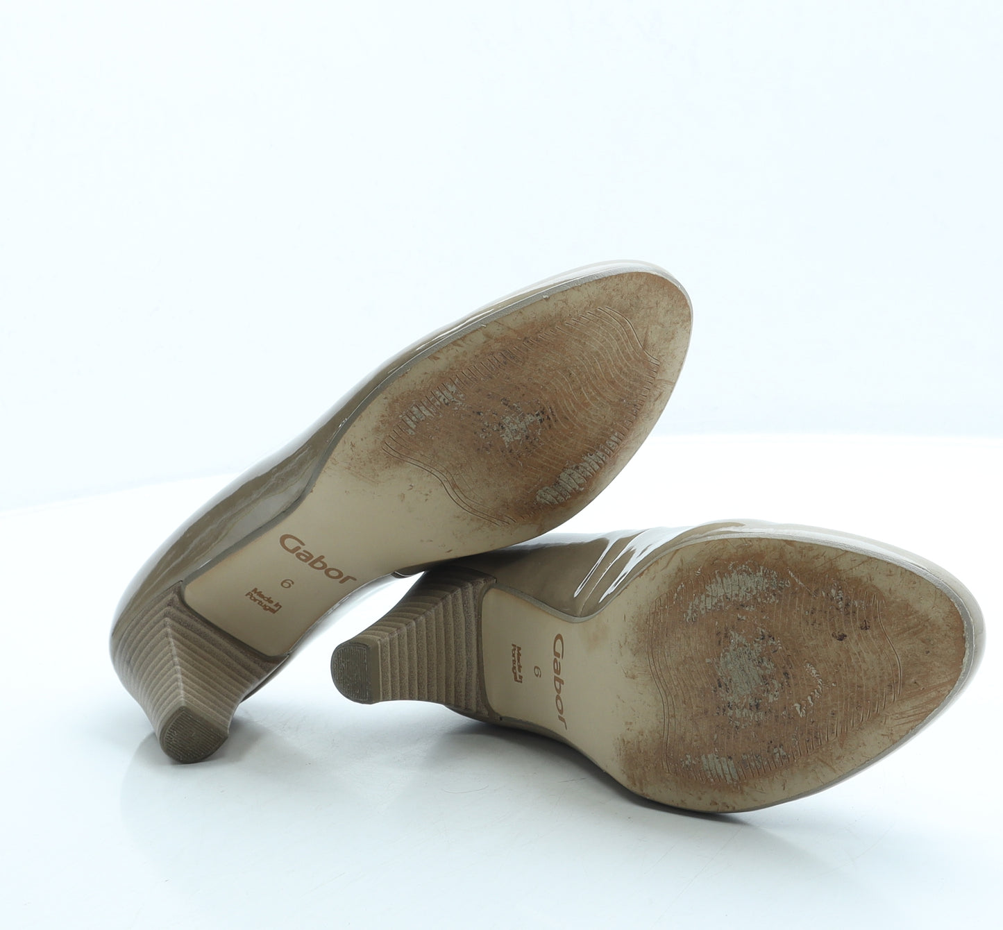 Gabor Womens Beige Leather Court Heel UK 6
