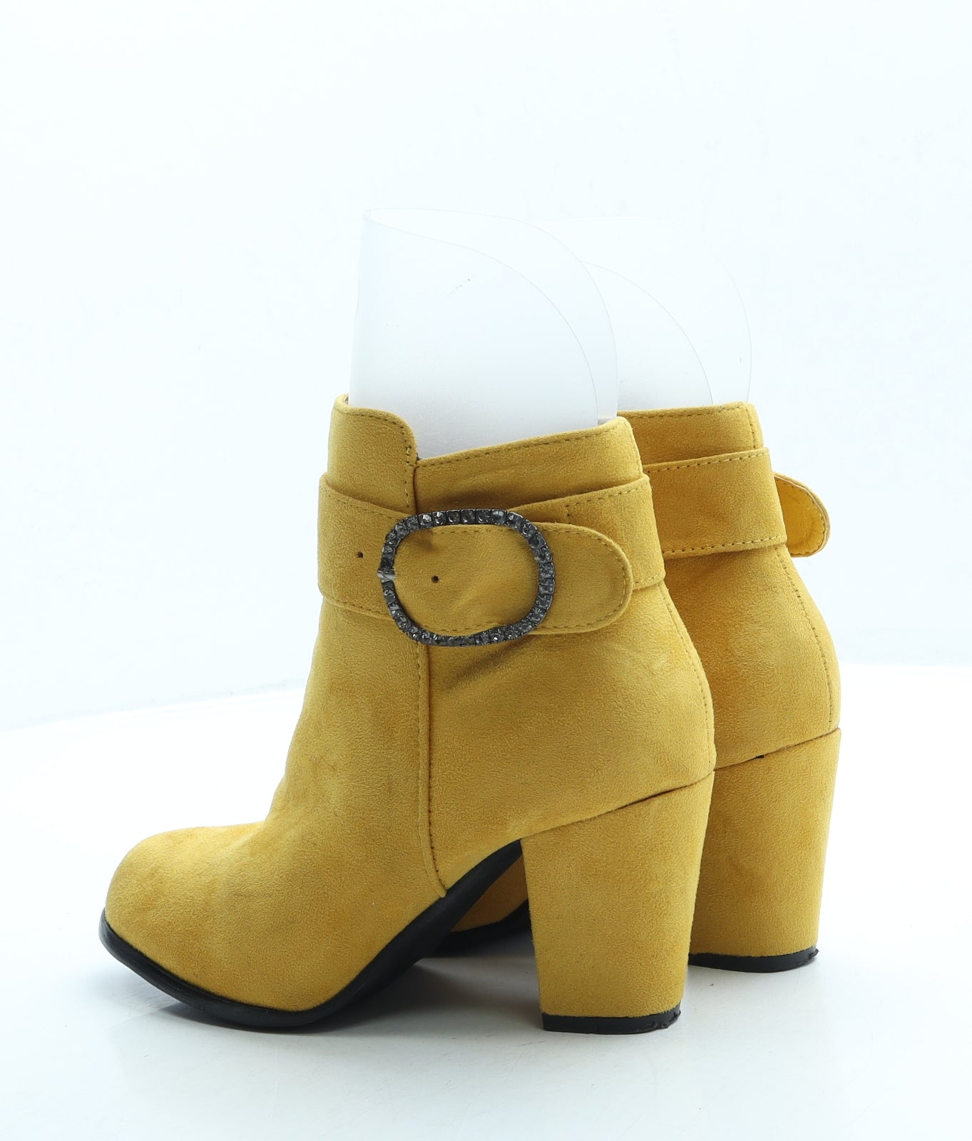 Preworn Womens Yellow Suede Bootie Boot UK 4 37