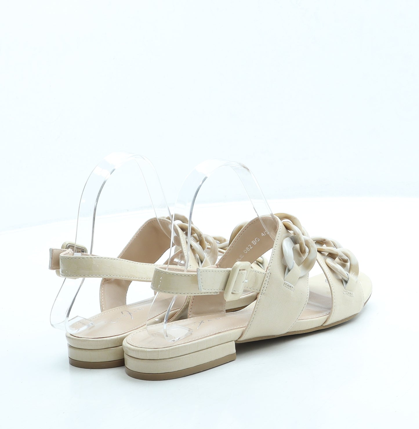 Lunar Womens Beige Leather Slingback Sandal UK 4 37