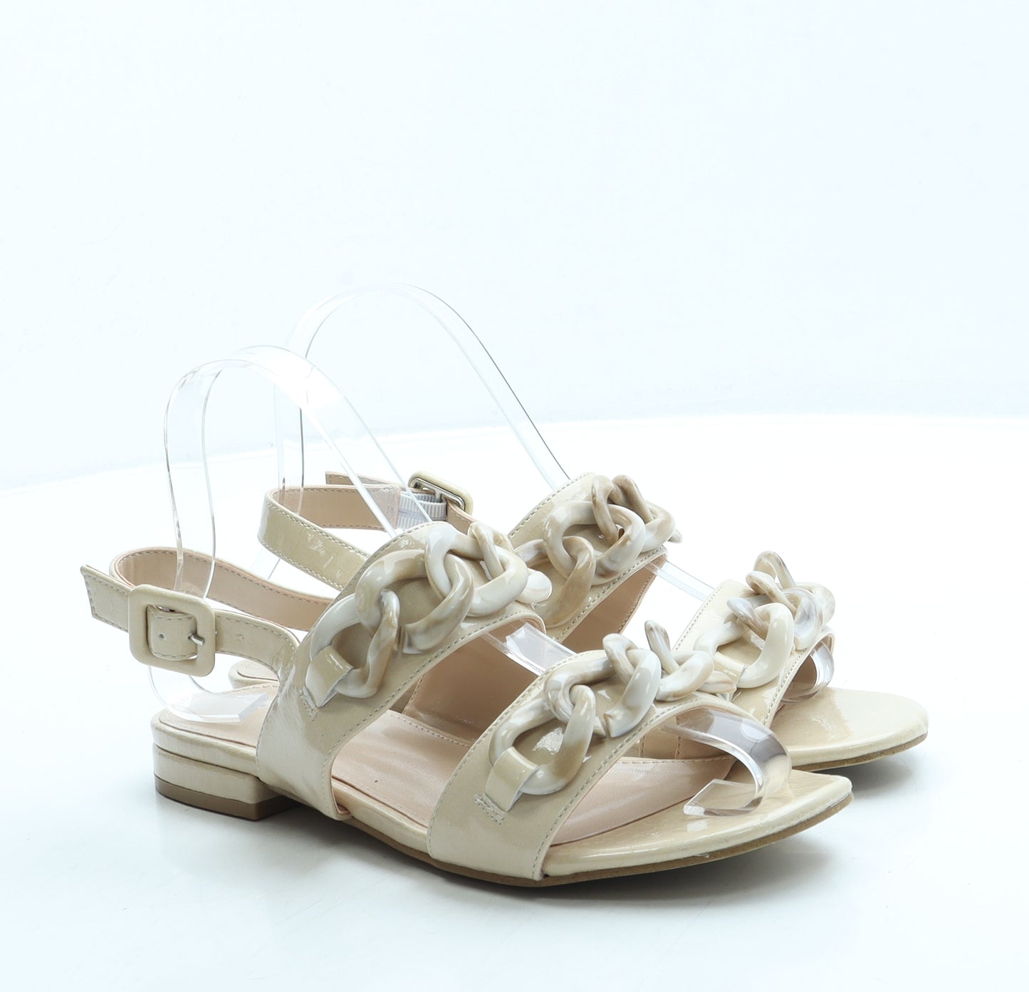 Lunar Womens Beige Leather Slingback Sandal UK 4 37