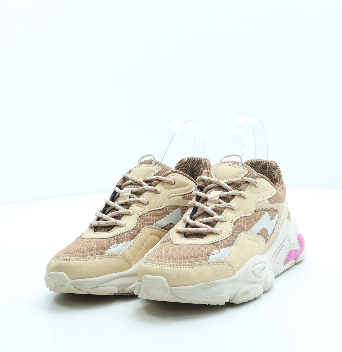 NEXT Girls Brown Polyester Trainer UK 2