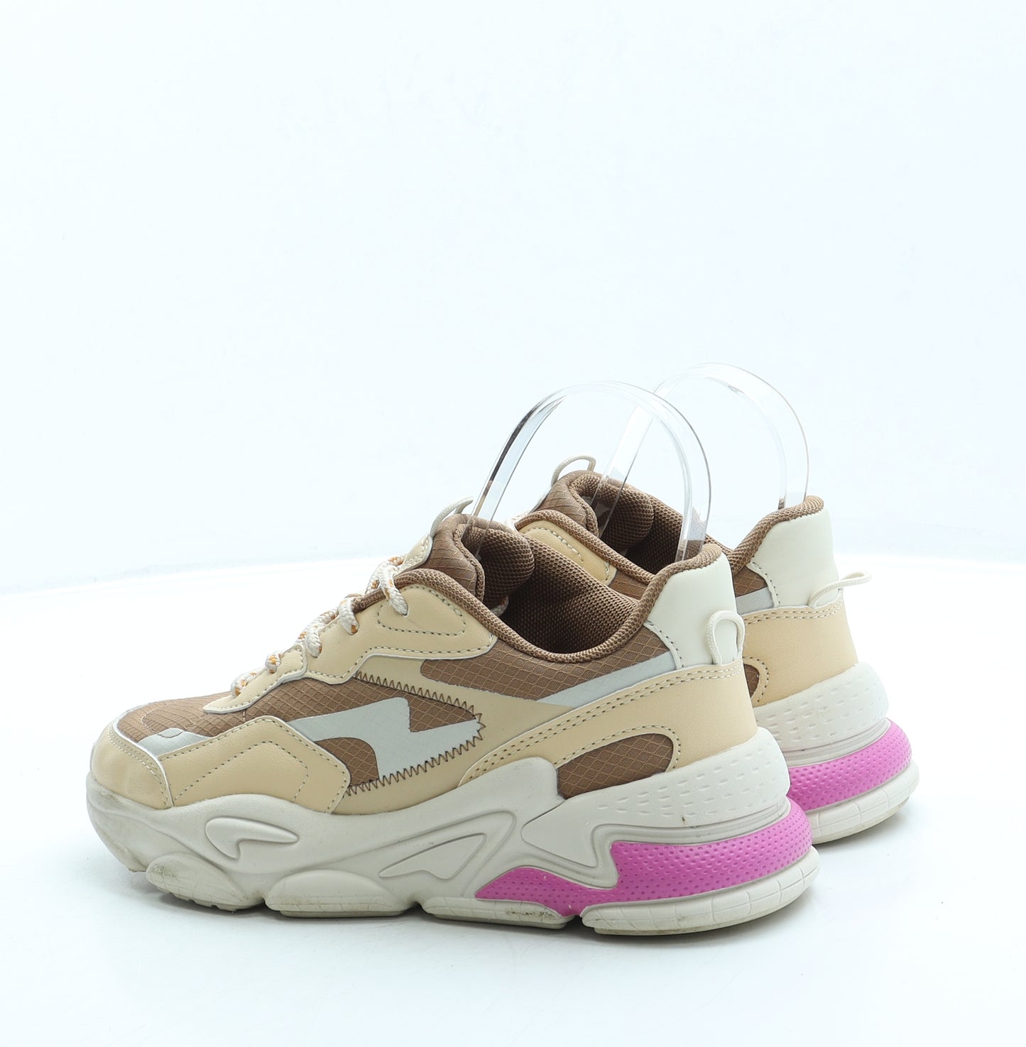 NEXT Girls Brown Polyester Trainer UK 2