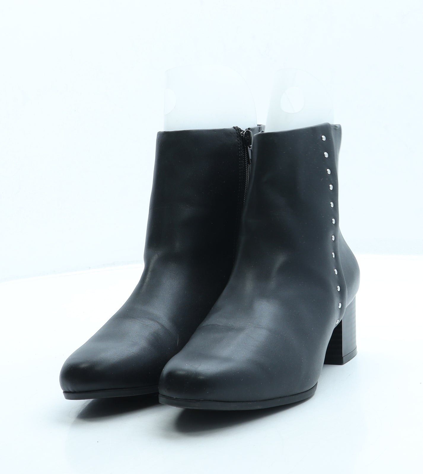 Damart Womens Black Leather Bootie Boot UK 5 38