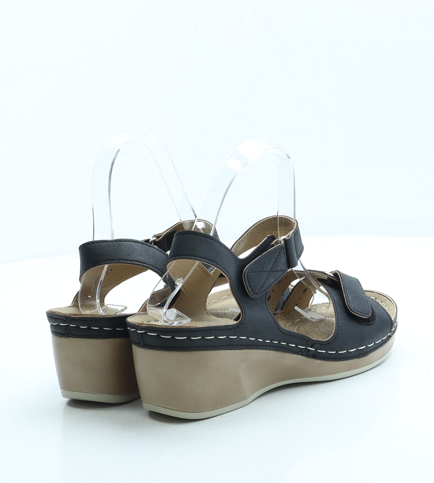 Libra Pop Womens Blue Leather Strappy Heel UK 6 39