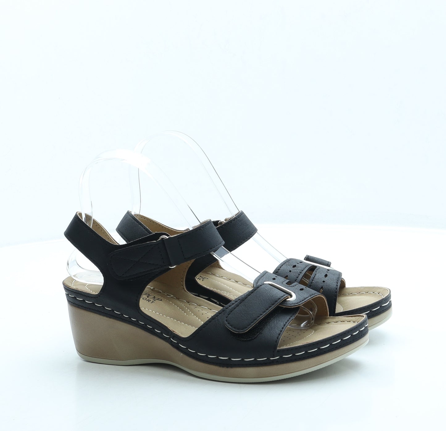 Libra Pop Womens Blue Leather Strappy Heel UK 6 39