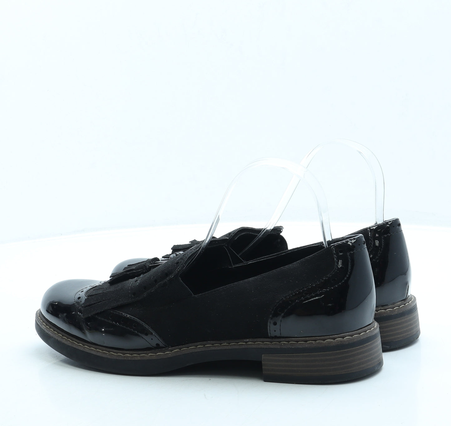 Graceland Womens Black Leather Loafer Flat UK 8 42