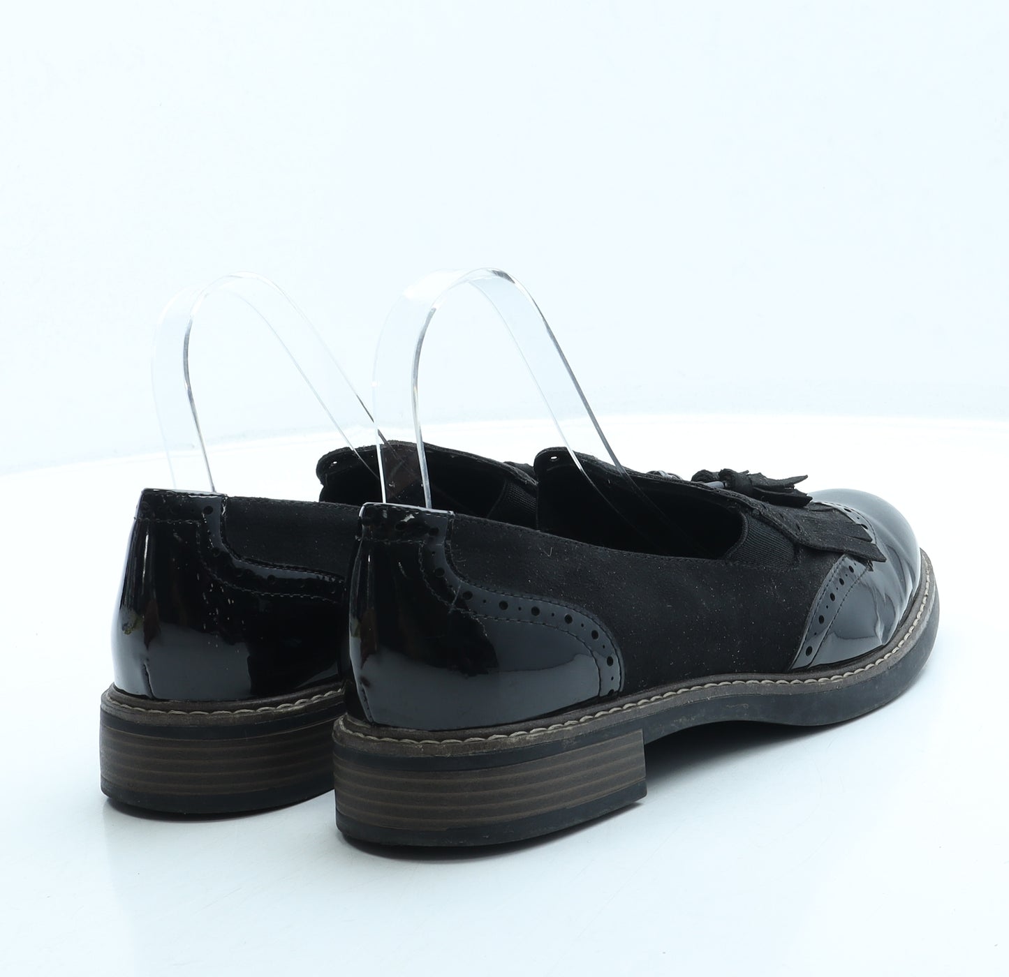 Graceland Womens Black Leather Loafer Flat UK 8 42