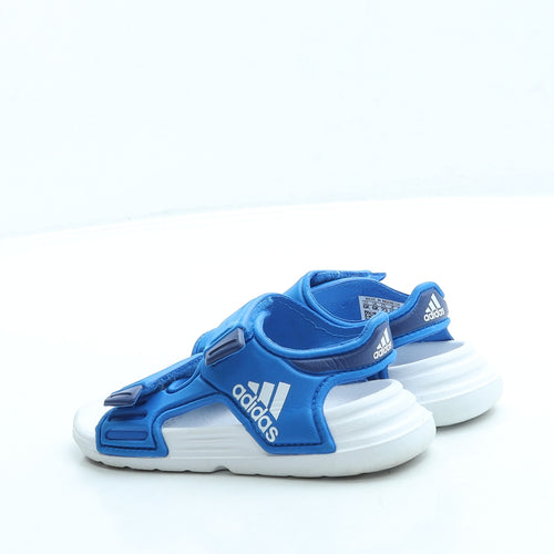 adidas Boys Blue Rubber Slip On Sandal UK 6 23
