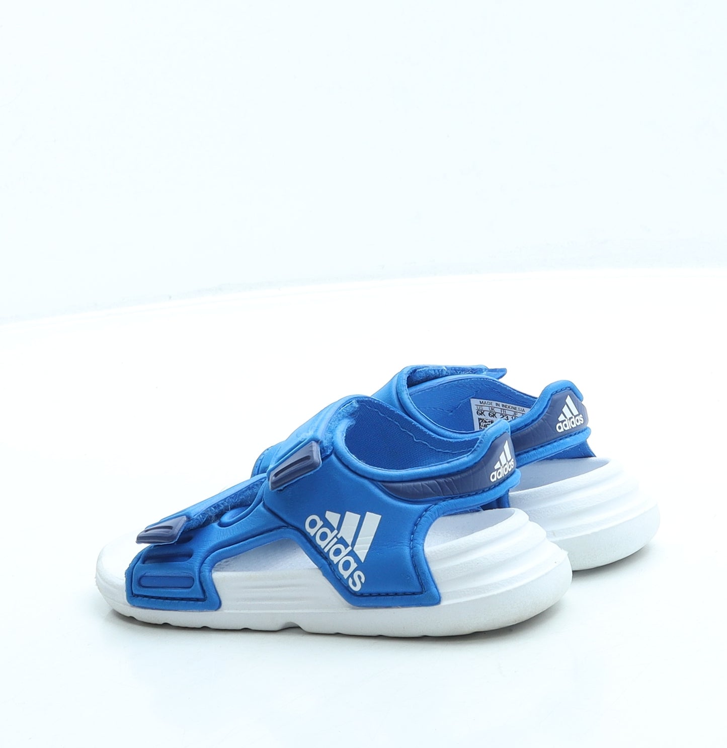 adidas Boys Blue Rubber Slip On Sandal UK 6 23
