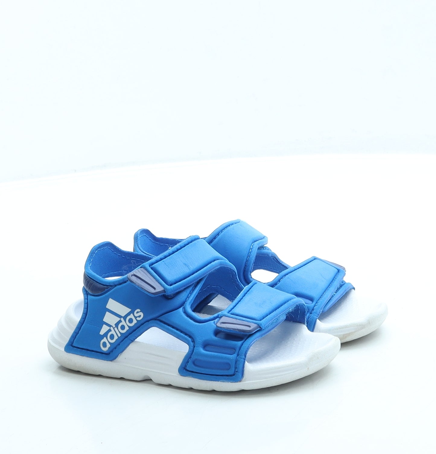 adidas Boys Blue Rubber Slip On Sandal UK 6 23