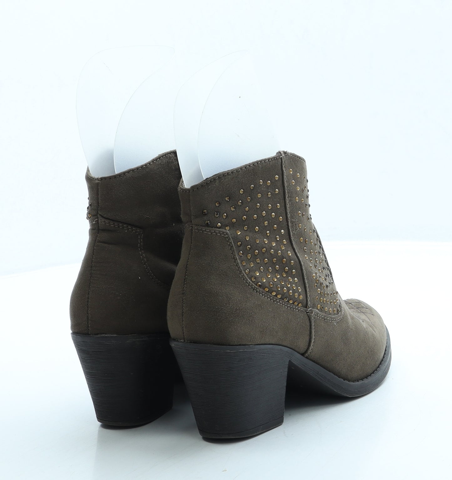 F&F Womens Brown Suede Cowboy Boot UK 3 36