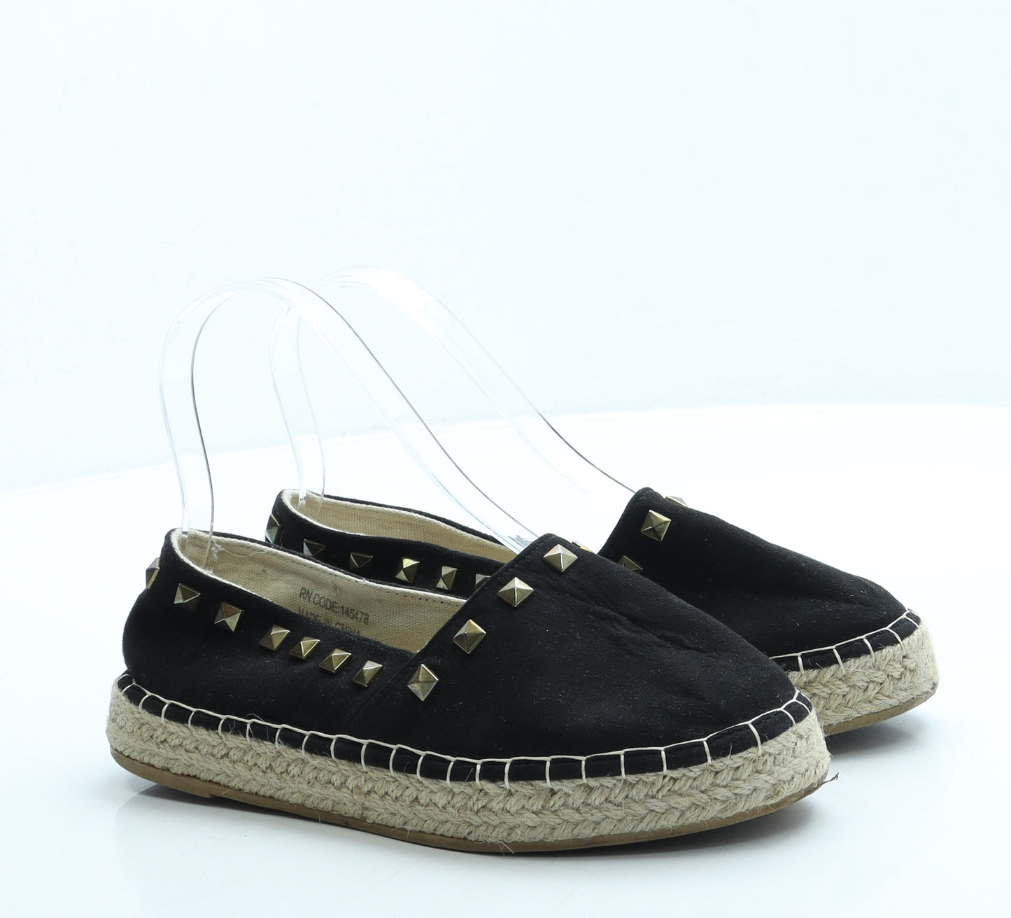 Primark Womens Black Fabric Espadrille Sandal UK 3 36 US 5