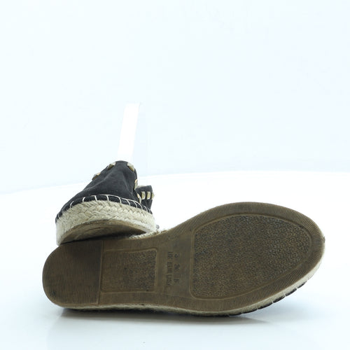 Primark Womens Black Fabric Espadrille Sandal UK 3 36 US 5