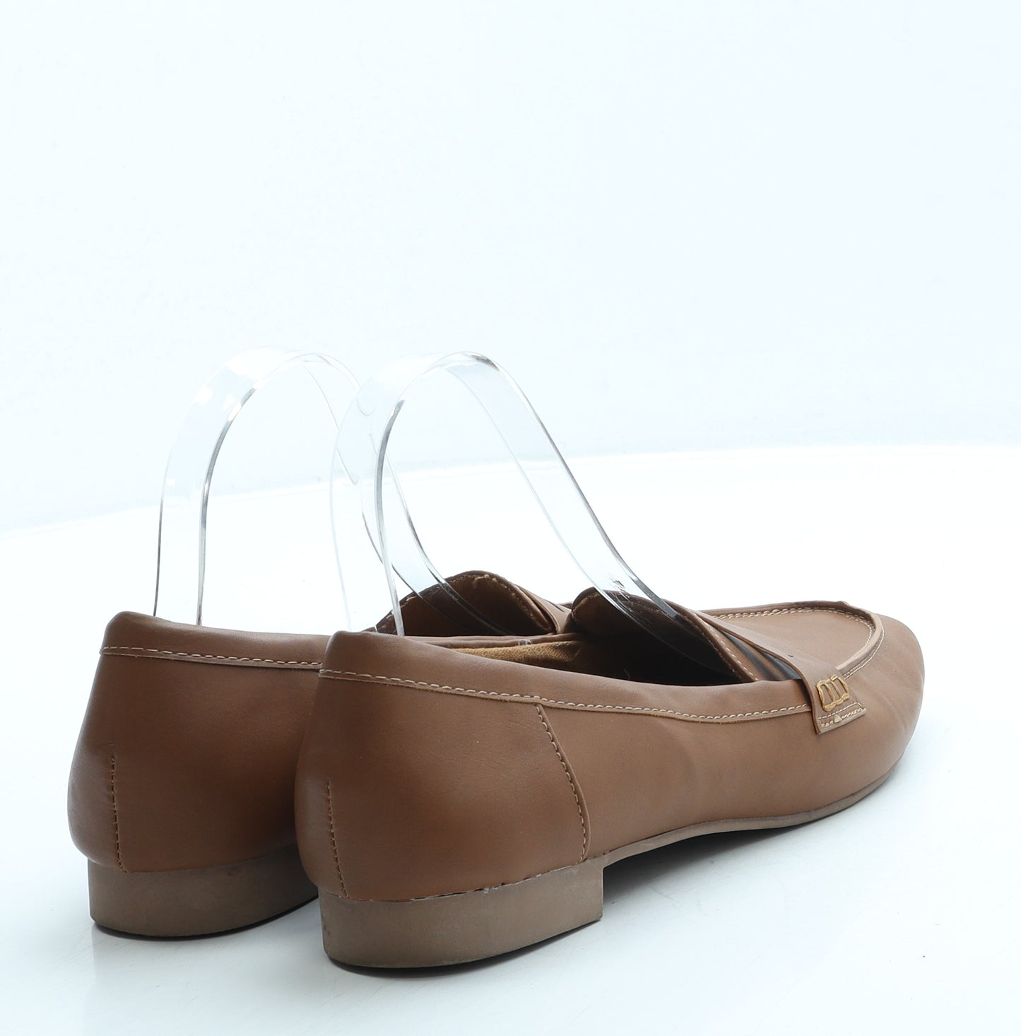 Head Over Heels Womens Brown Leather Loafer Flat UK 5 38