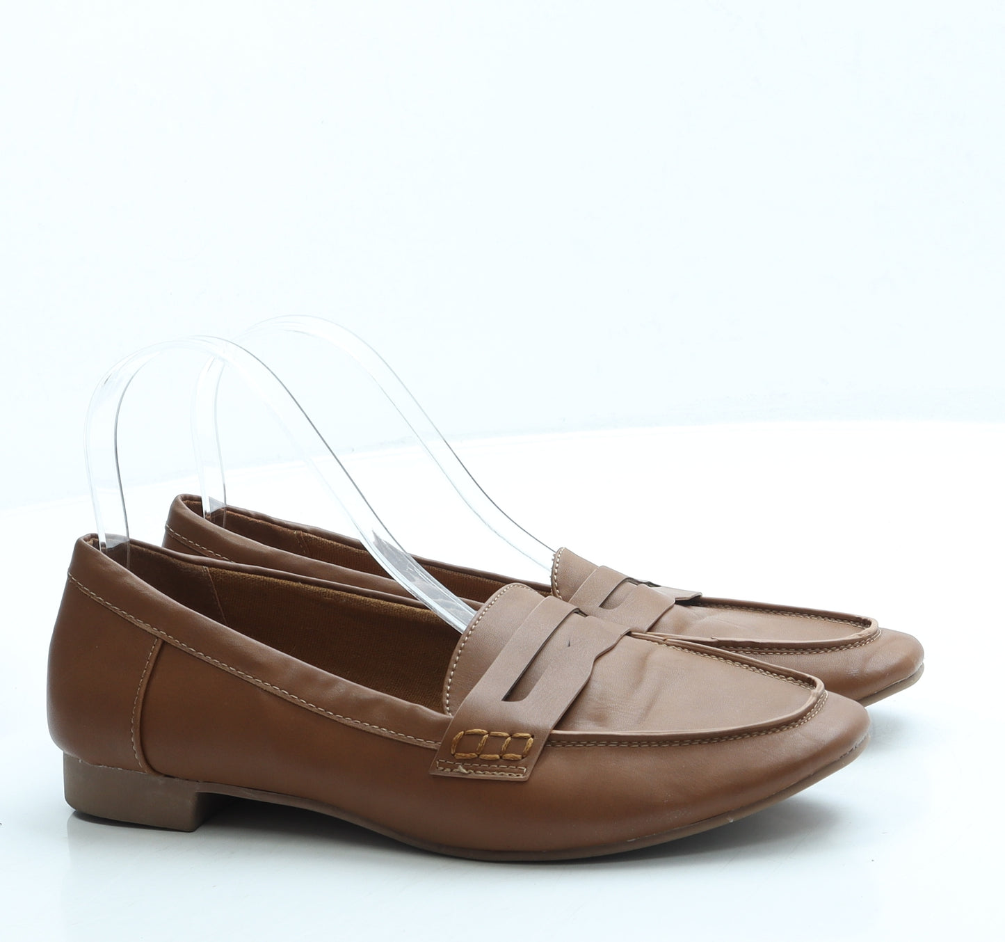 Head Over Heels Womens Brown Leather Loafer Flat UK 5 38