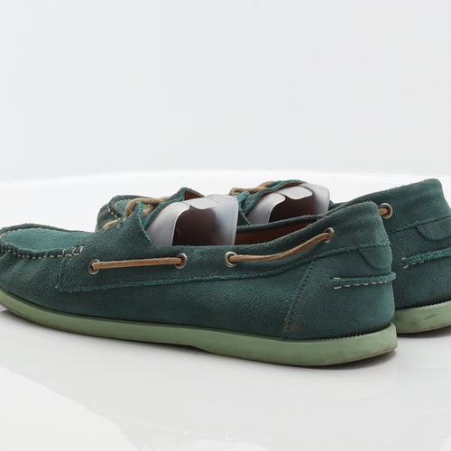 Zara Mens Green Suede Boat Shoe Casual UK 9.5 43