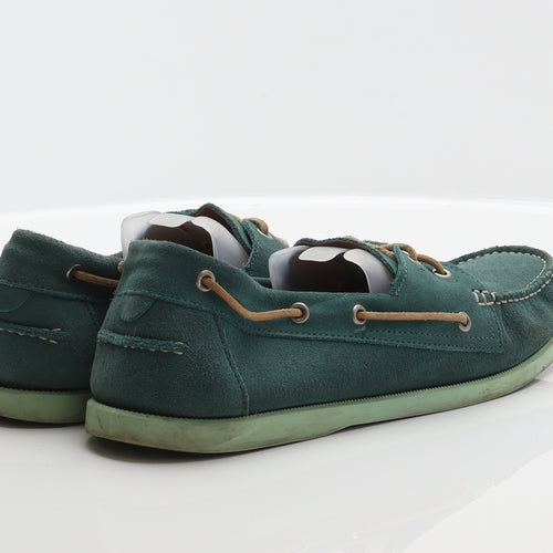 Zara Mens Green Suede Boat Shoe Casual UK 9.5 43