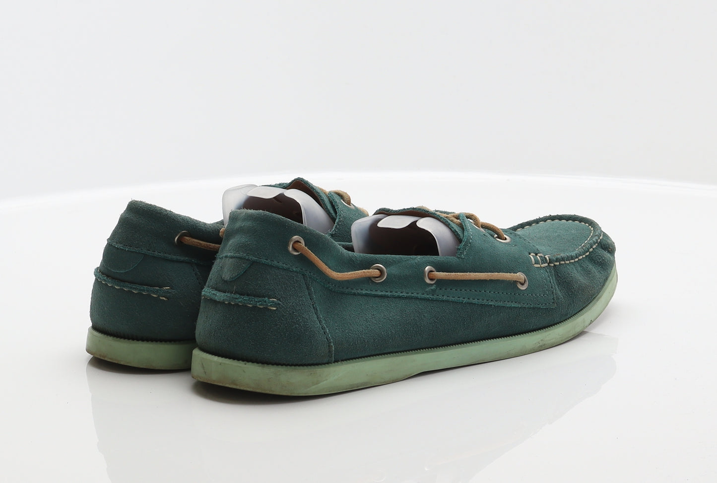 Zara Mens Green Suede Boat Shoe Casual UK 9.5 43