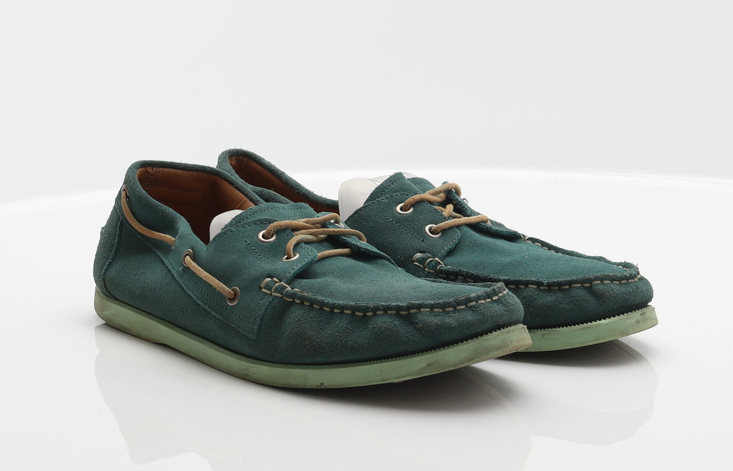 Zara Mens Green Suede Boat Shoe Casual UK 9.5 43