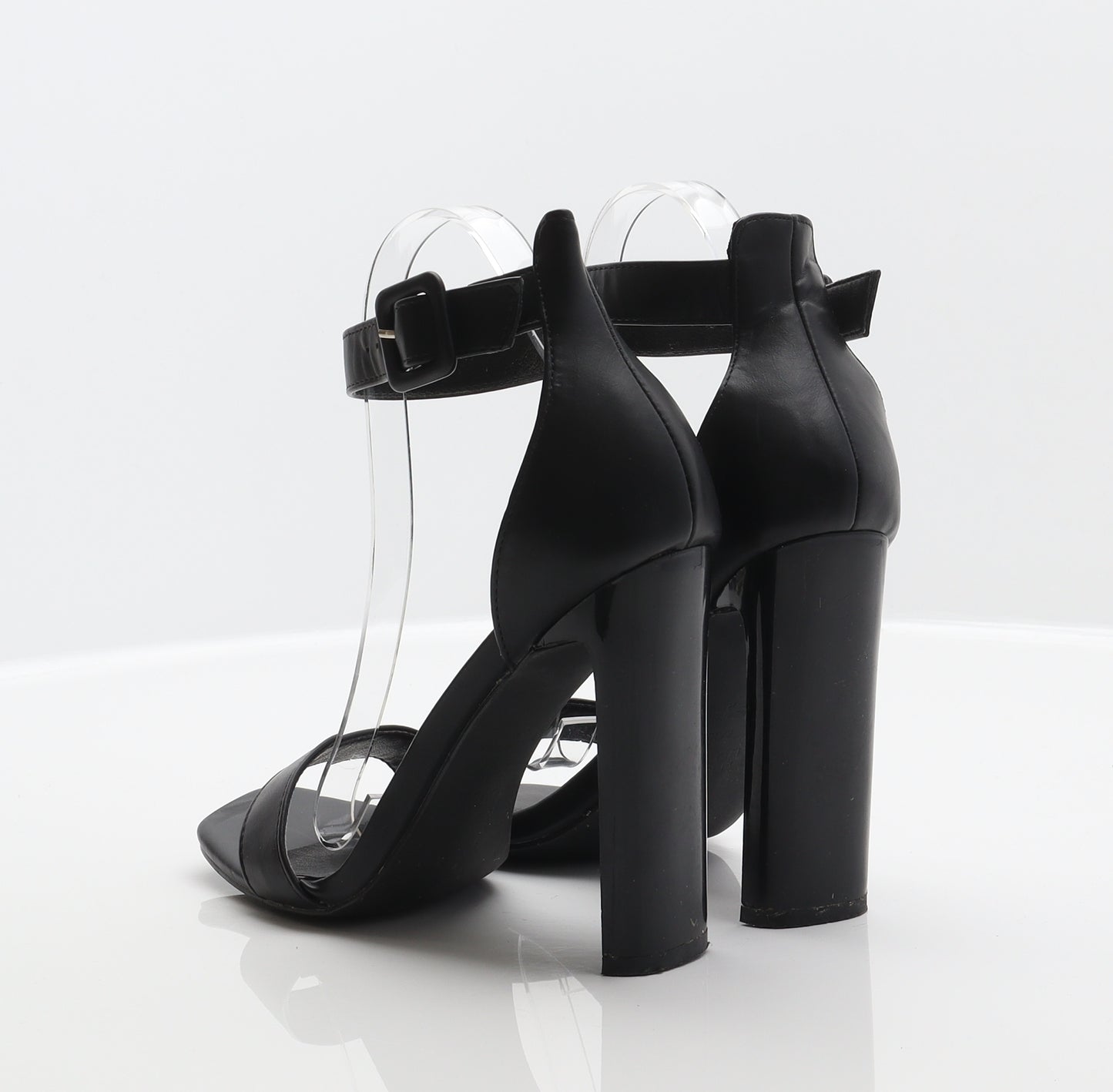 New Look Womens Black Synthetic Strappy Heel UK 6 39