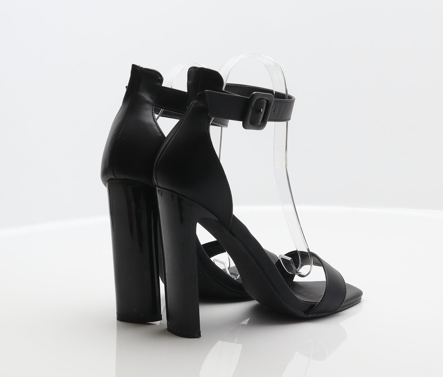 New Look Womens Black Synthetic Strappy Heel UK 6 39