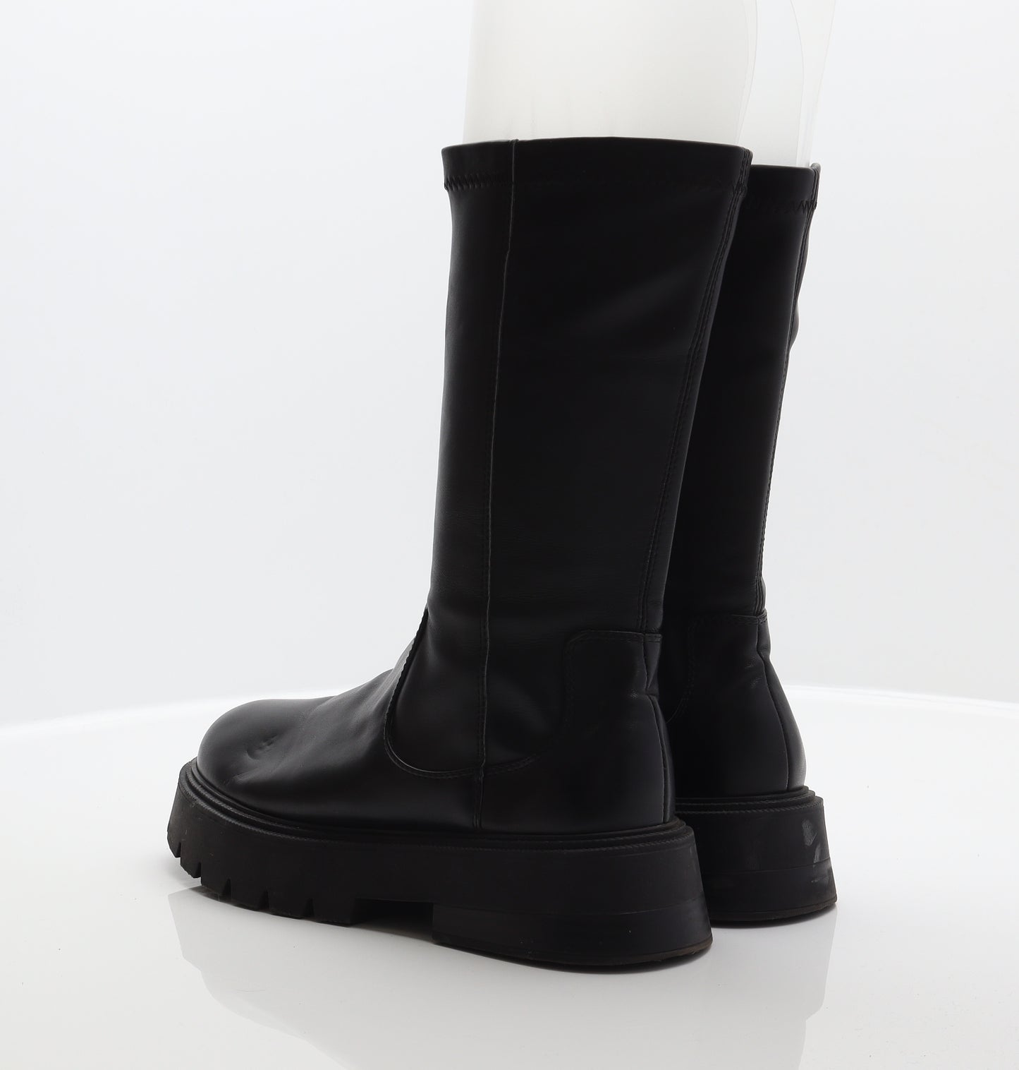Bershka Womens Black Synthetic Sock Boot UK 5 38