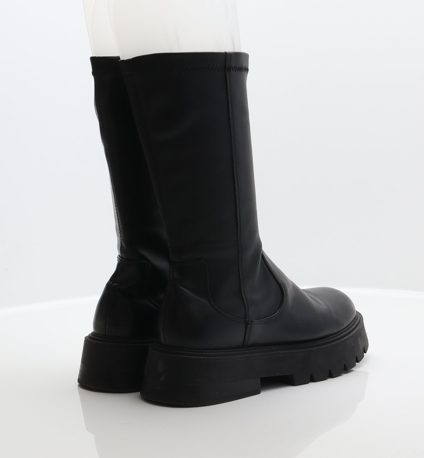 Bershka Womens Black Synthetic Sock Boot UK 5 38